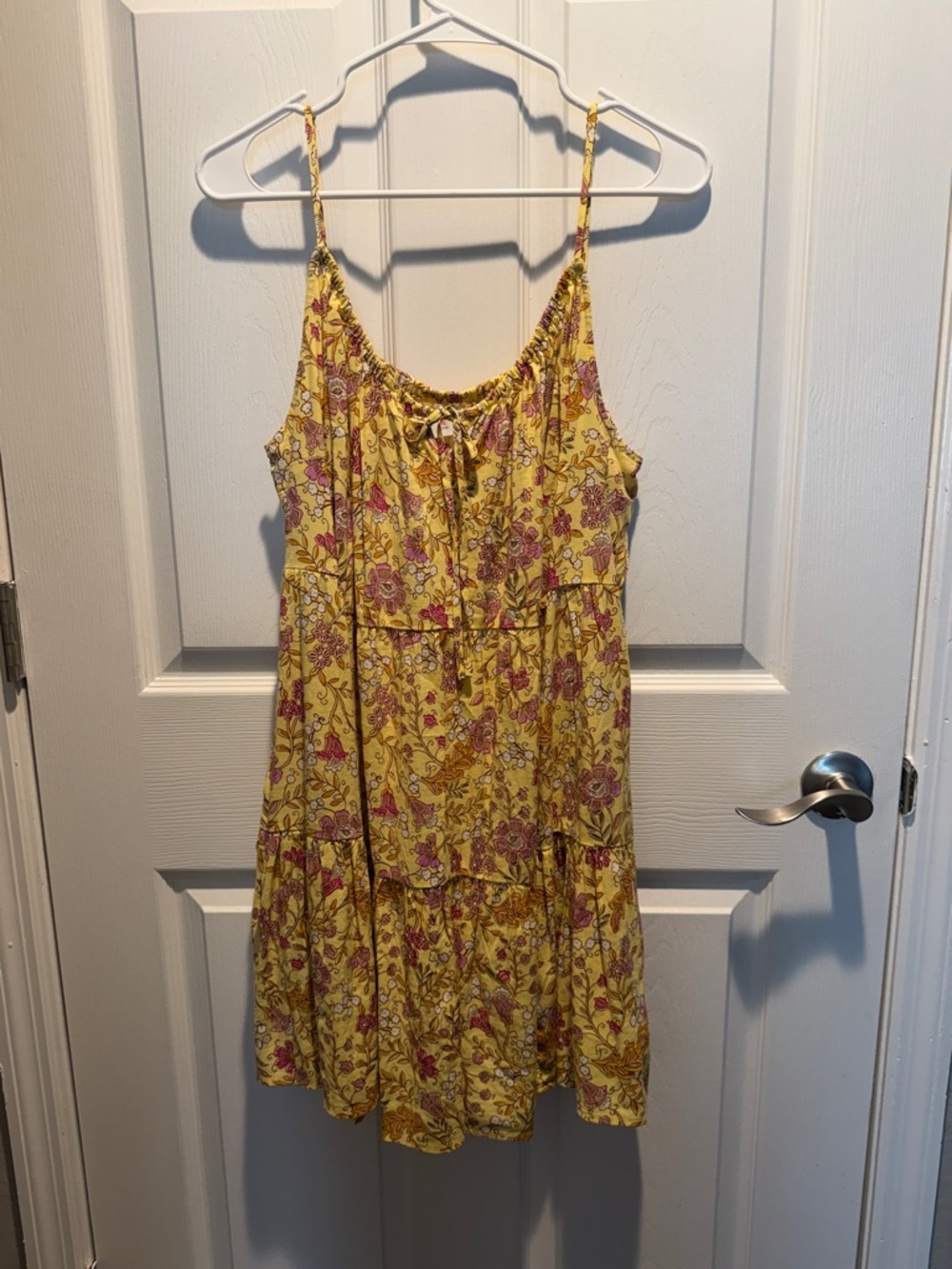 Old Navy Yellow Floral Tie-Front Cami Dress